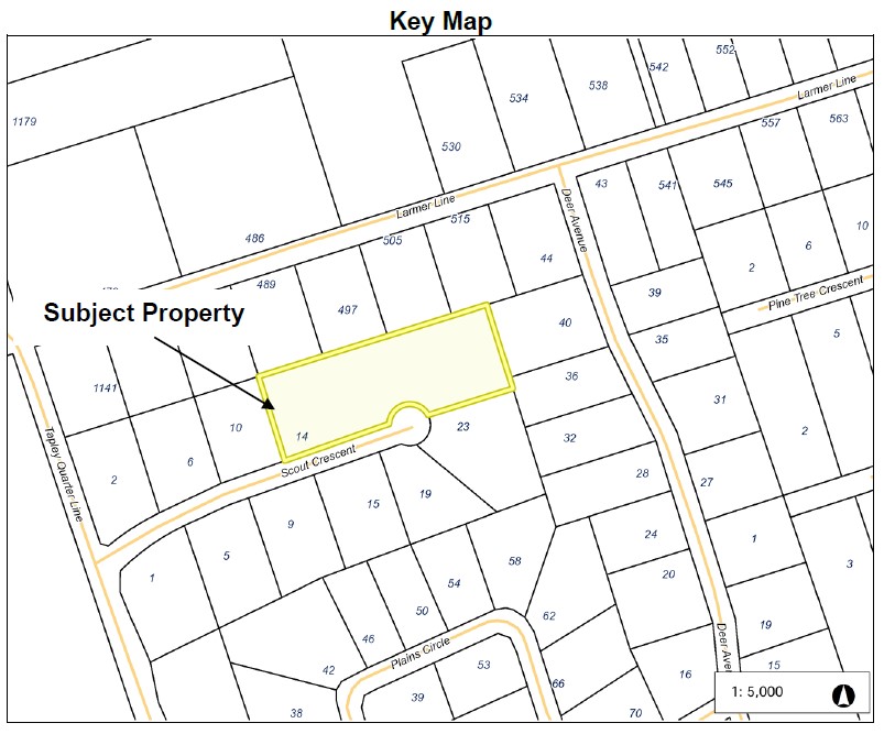 Key Map for Minor Variance 14 Scout Cresent
